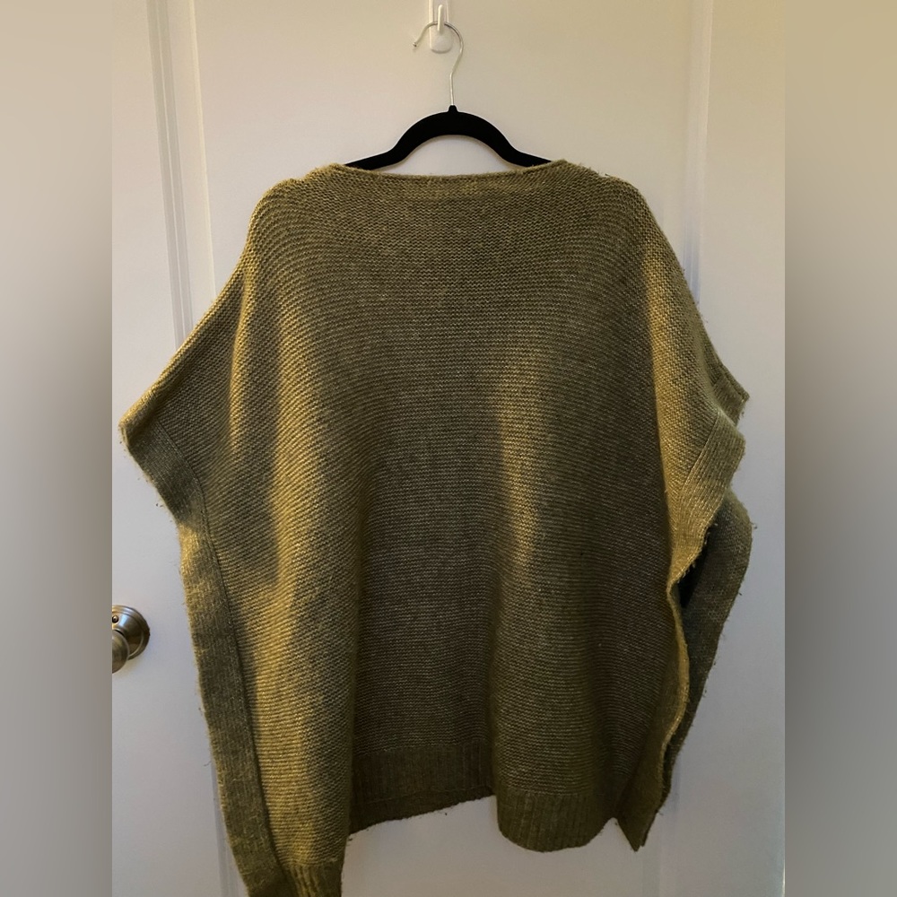 universal thread olive knit poncho